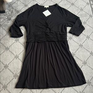Sigrid Olsen Black Wrap Dress
